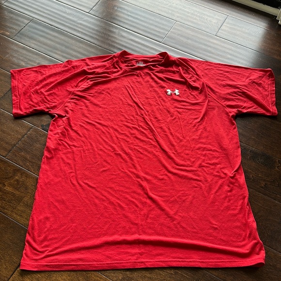 Under Armour Shirts Mens Red Under Armour Tshirt Poshmark